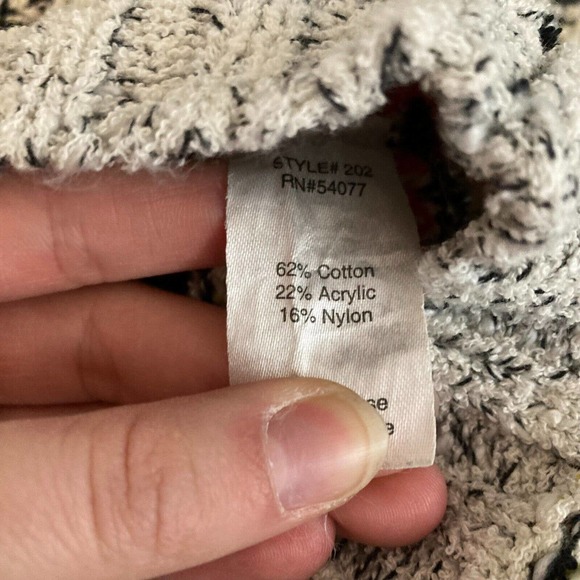 CAbi Carol Anderson Cardigan Womens Sz S Beige Black Short Sleeve‎ Provence - Picture 7 of 10